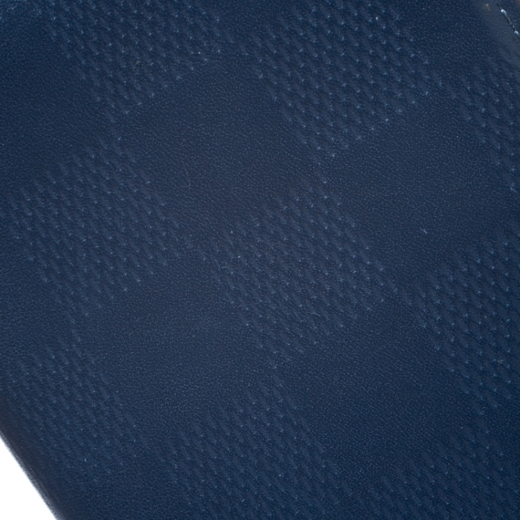 Pre Owned Louis Vuitton Blue Damier Infini Leather Pocket Organizer 