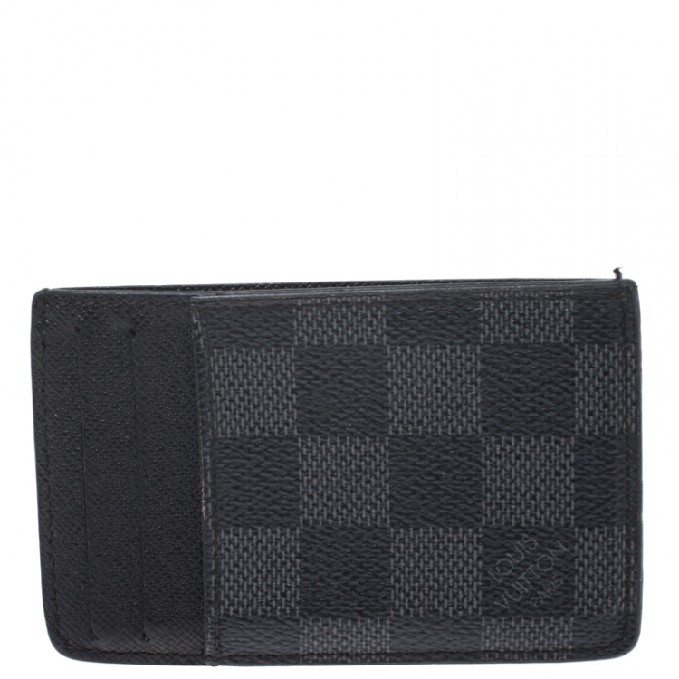 Pre Owned Louis Vuitton Black Damier Graphite Canvas Neo Porte Cartes Card Holder