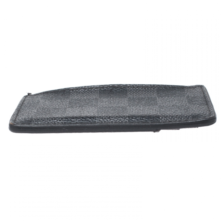Pre Owned Louis Vuitton Black Damier Graphite Canvas Neo Porte Cartes Card Holder