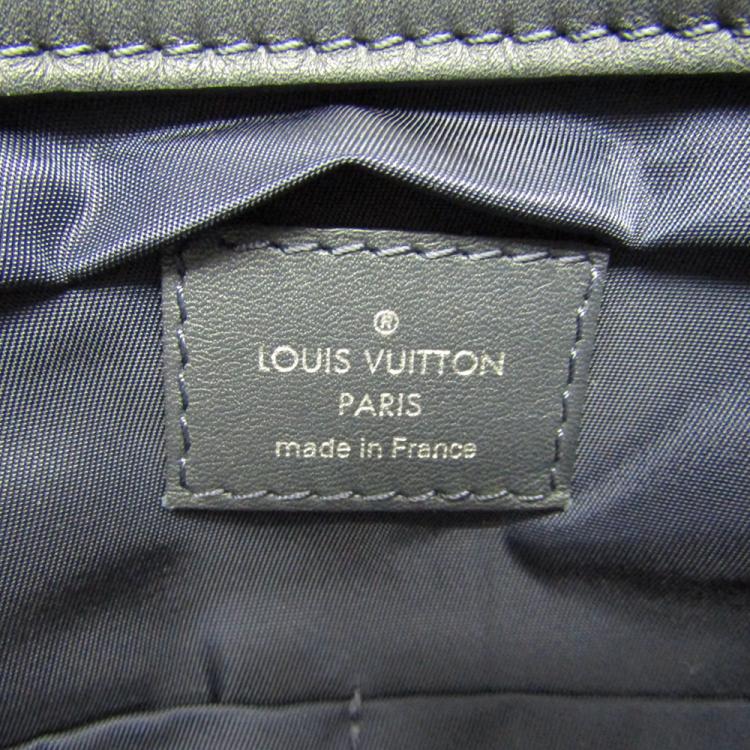 Pre Owned Louis Vuitton Navy Leather Messenger Bag