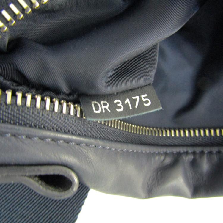 Pre Owned Louis Vuitton Navy Leather Messenger Bag