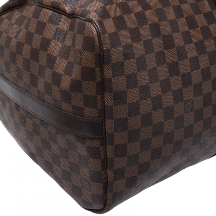 Pre Owned Louis Vuitton Damier Ebene Canvas Keepall Bandouliere 55