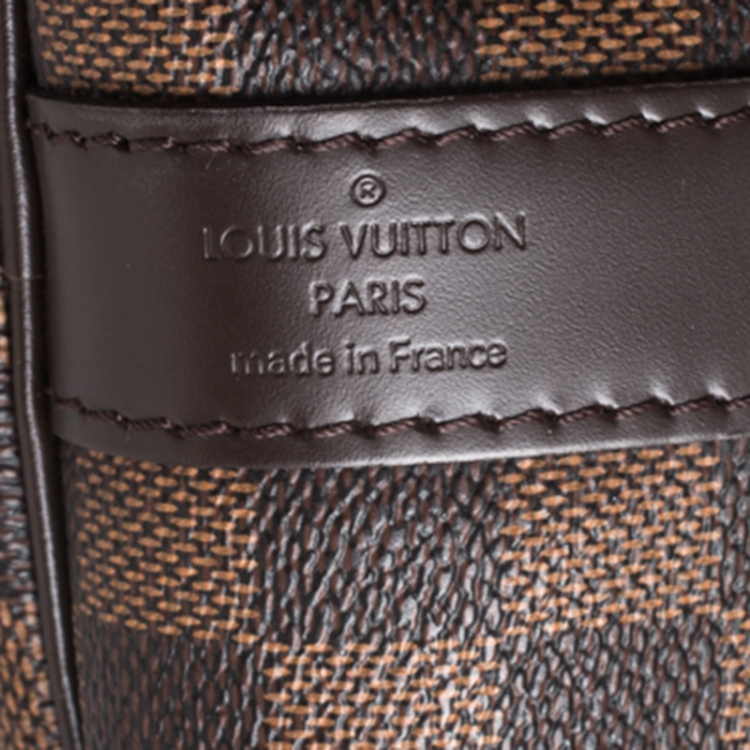 Pre Owned Louis Vuitton Damier Ebene Canvas Keepall Bandouliere 55