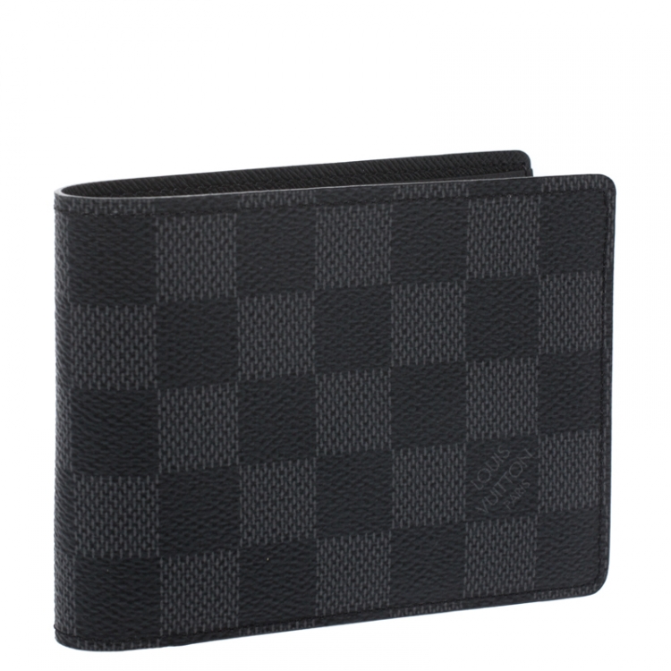 Pre Owned Louis Vuitton Damier Graphite Canvas Multiple Bifold Wallet