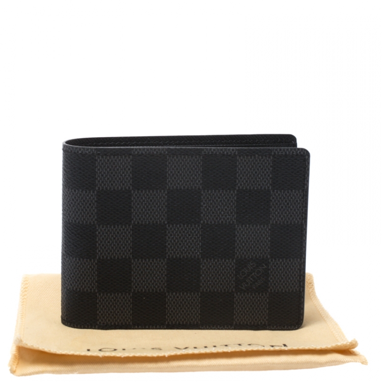 Pre Owned Louis Vuitton Damier Graphite Canvas Multiple Bifold Wallet