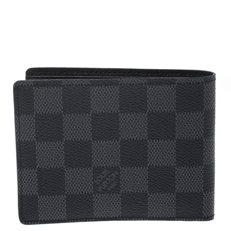 Pre Owned Louis Vuitton Damier Graphite Canvas Multiple Bifold Wallet