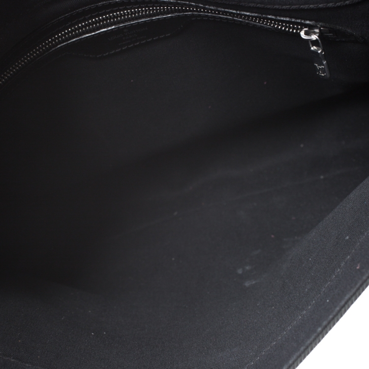 Pre Owned Louis Vuitton Black/Green Taiga Leather and Nylon Viktor Messenger Bag