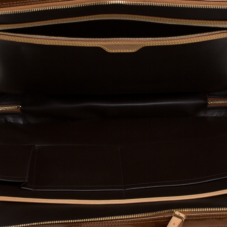 Pre Owned Louis Vuitton Bronze Monogram Vernis Vandam Briefcase