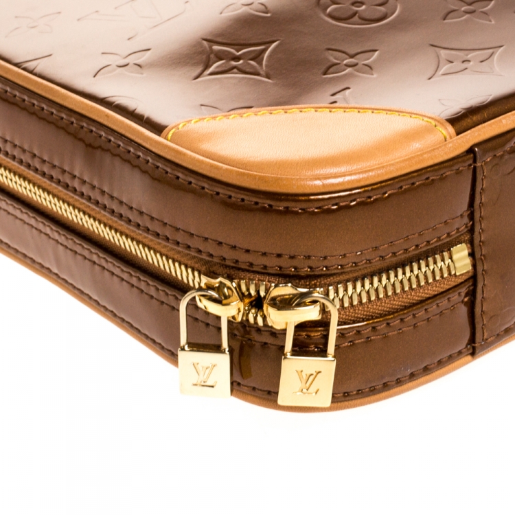 Pre Owned Louis Vuitton Bronze Monogram Vernis Vandam Briefcase