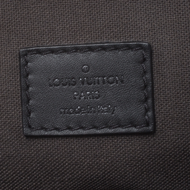 Pre Owned Louis Vuitton Onyx Damier Infini Leather District MM Bag