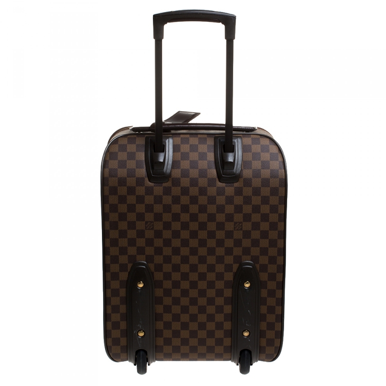 Pre Owned Louis Vuitton Damier Ebene Canvas Pegase 45 Luggage
