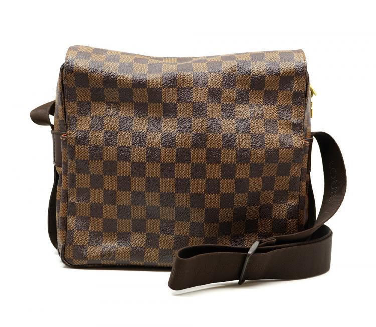 Pre Owned Louis Vuitton Damier Ebene Naviglio Messenger Bag 