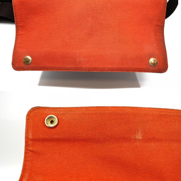 Pre Owned Louis Vuitton Damier Ebene Naviglio Messenger Bag 