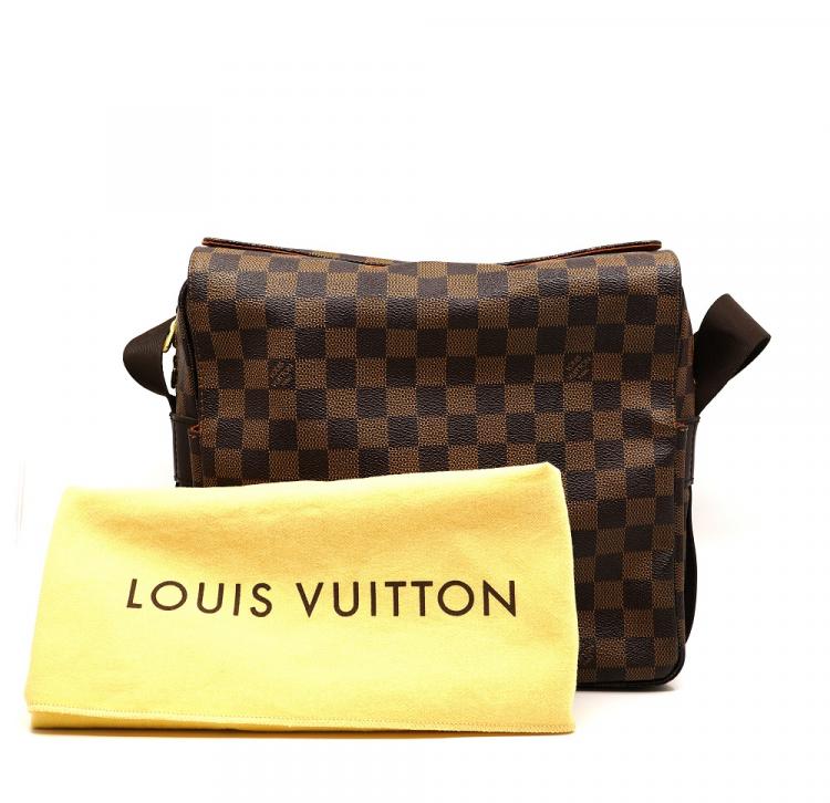 Pre Owned Louis Vuitton Damier Ebene Naviglio Messenger Bag 