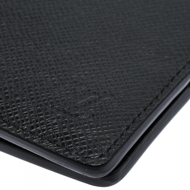 Pre Owned Louis Vuitton Black Taiga Leather Slender Bifold Wallet