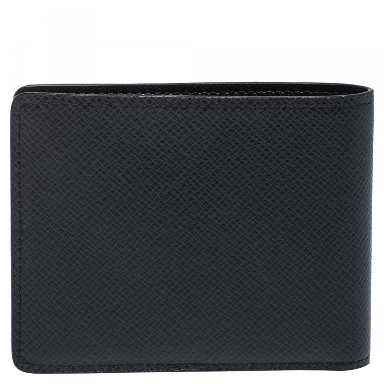 Pre Owned Louis Vuitton Black Taiga Leather Slender Bifold Wallet