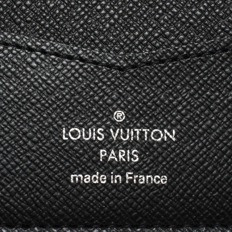 Pre Owned Louis Vuitton Black Taiga Leather Slender Bifold Wallet