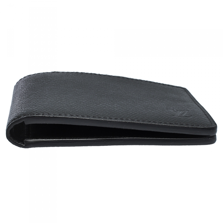 Pre Owned Louis Vuitton Black Taiga Leather Slender Bifold Wallet