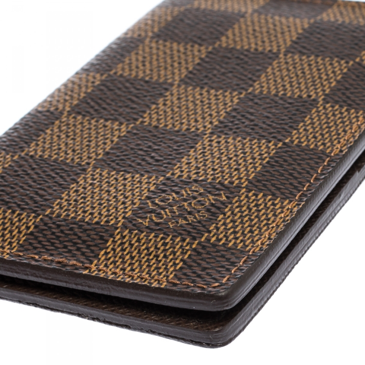 Pre Owned Louis Vuitton Damier Canvas Bifold Card Holder