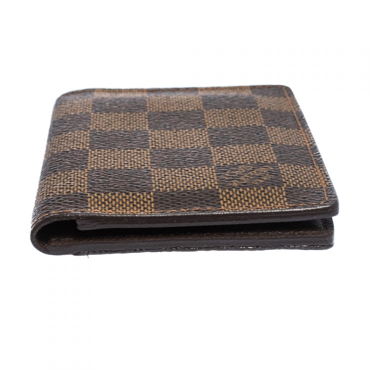 Pre Owned Louis Vuitton Damier Canvas Bifold Card Holder