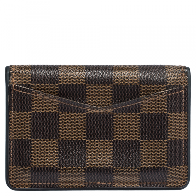 Pre Owned Louis Vuitton Damier Ebene Canvas Pocket Organizer