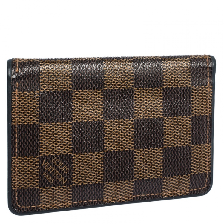 Pre Owned Louis Vuitton Damier Ebene Canvas Pocket Organizer