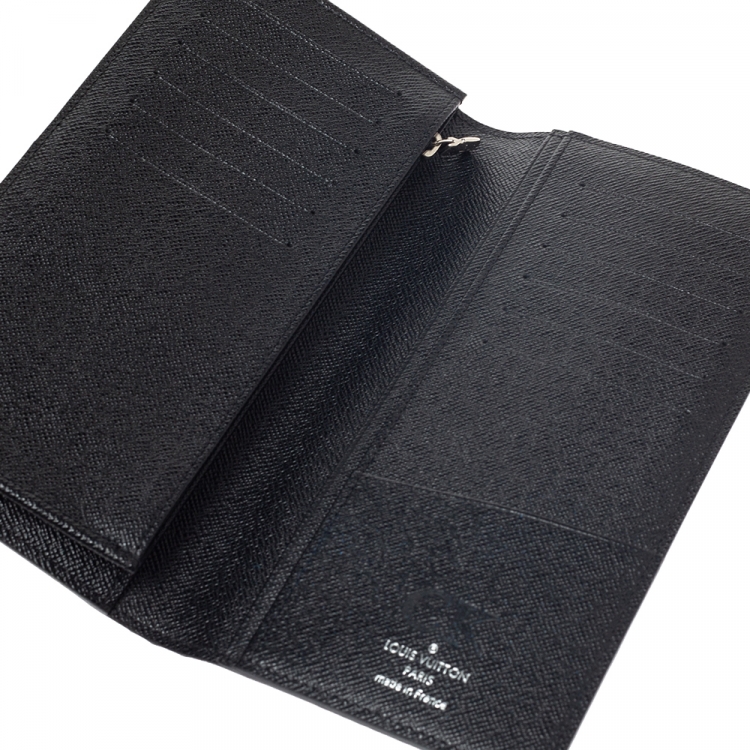 Louis Vuitton Damier Graphite Brazza Wallet Long Flap Black Grey 312lvs517