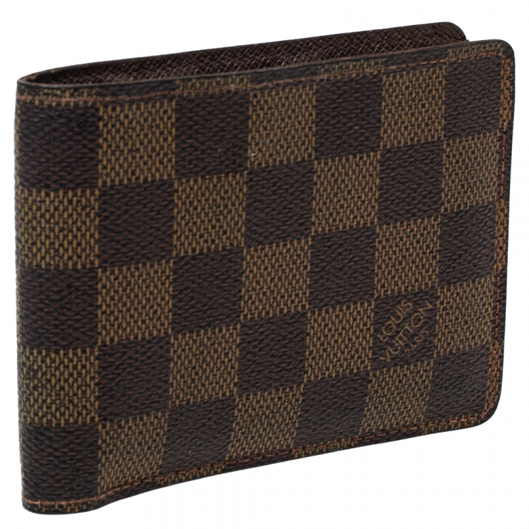 Pre Owned Louis Vuitton Damier Ebene Canvas Multiple Wallet