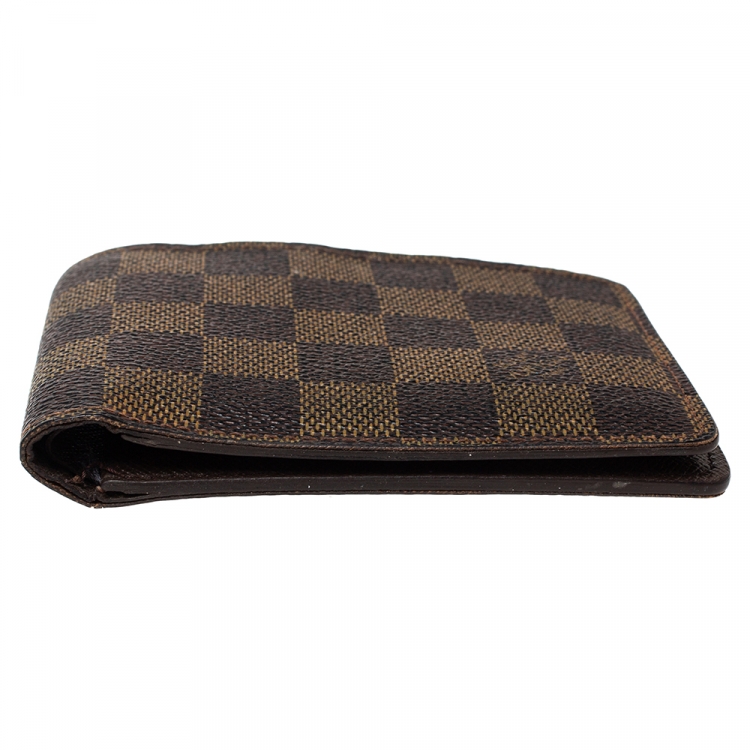 Pre Owned Louis Vuitton Damier Ebene Canvas Multiple Wallet