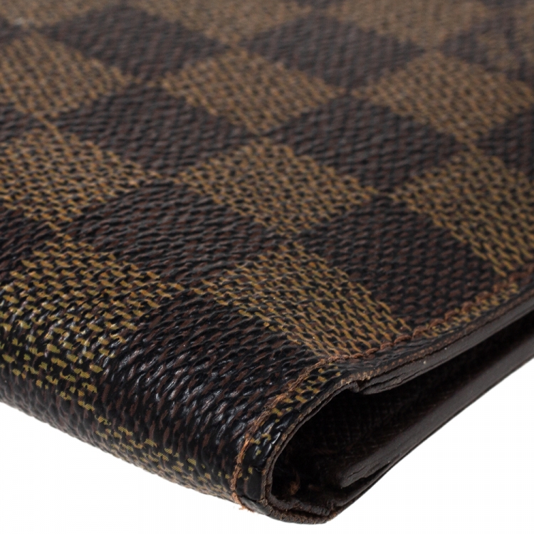 Pre Owned Louis Vuitton Damier Ebene Canvas Multiple Wallet