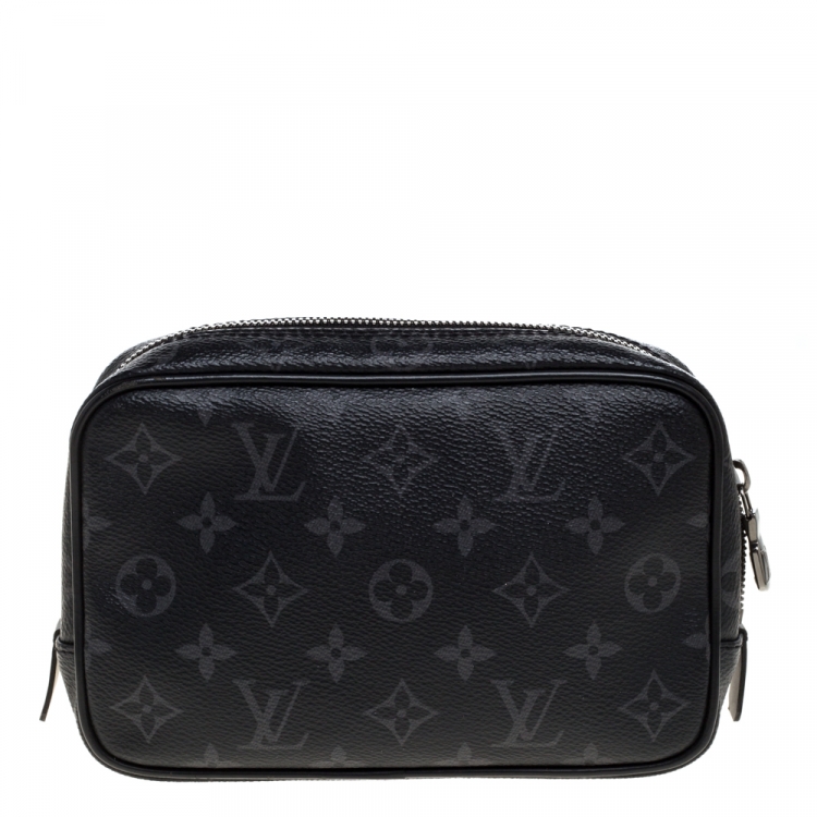 Pre Owned Louis Vuitton Monogram Eclipse Canvas Toilet Pouch PM