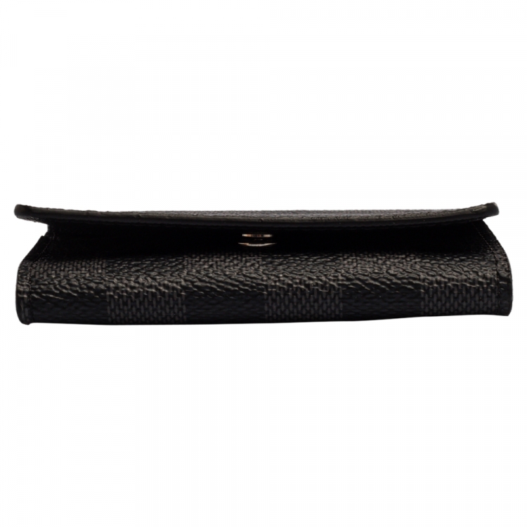 Pre Owned Louis Vuitton Damier Graphite Canvas Enveloppe Carte de Visite Card Holder 
