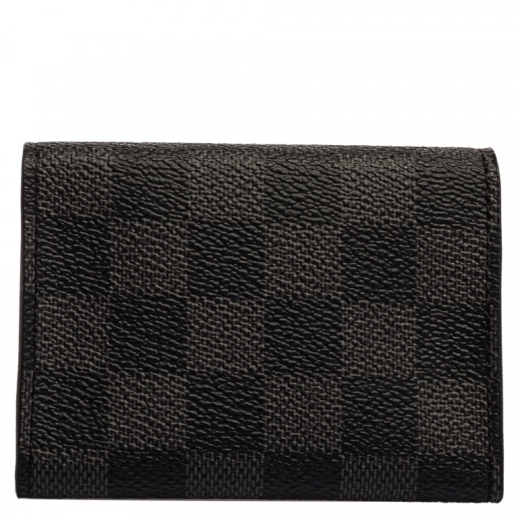 Pre Owned Louis Vuitton Damier Graphite Canvas Enveloppe Carte de Visite Card Holder 