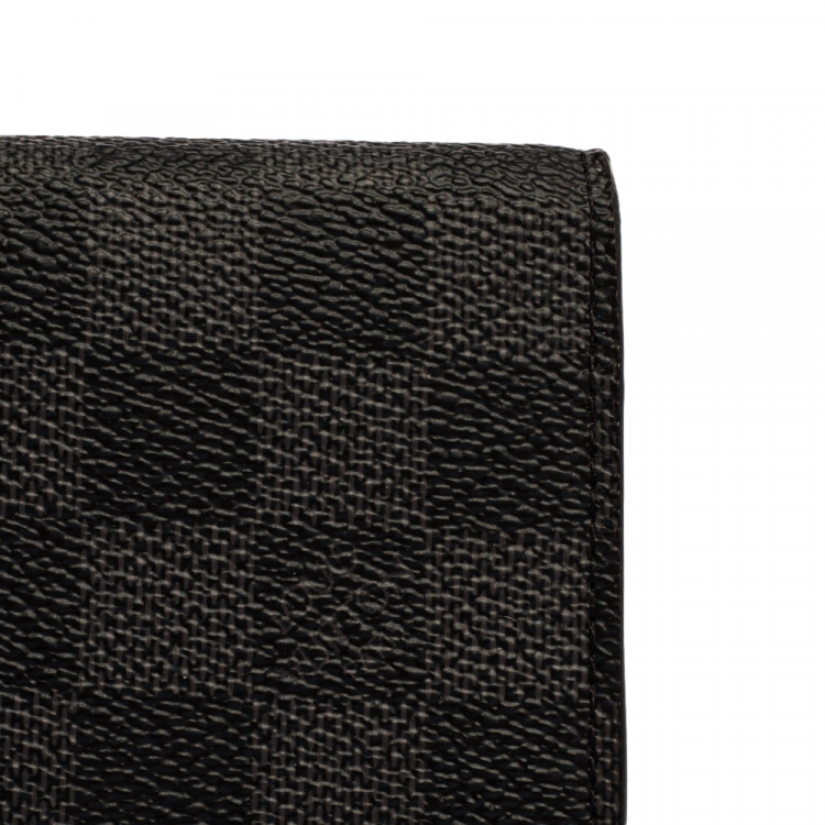 Pre Owned Louis Vuitton Damier Graphite Canvas Enveloppe Carte de Visite Card Holder 
