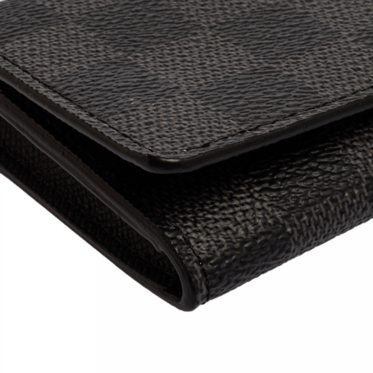 Pre Owned Louis Vuitton Damier Graphite Canvas Enveloppe Carte de Visite Card Holder 