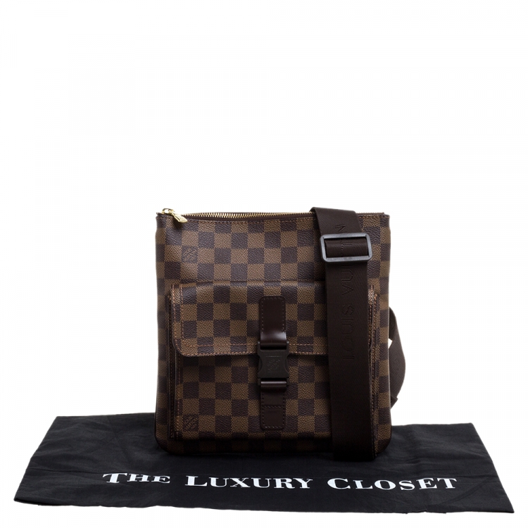 Pre Owned Louis Vuitton Damier Ebene Canvas Melville Pochette Bag