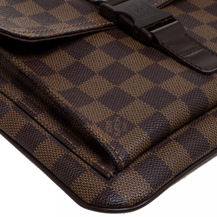 Pre Owned Louis Vuitton Damier Ebene Canvas Melville Pochette Bag