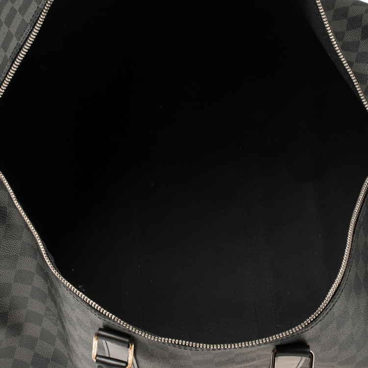 Pre Owned Louis Vuitton Damier Graphite Canvas Keepall Bandouliere 55 Bag