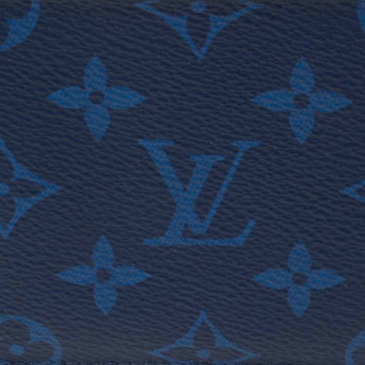 Pre Owned Louis Vuitton Cobalt Taïgarama Monogram Coated Canvas Multiple Wallet