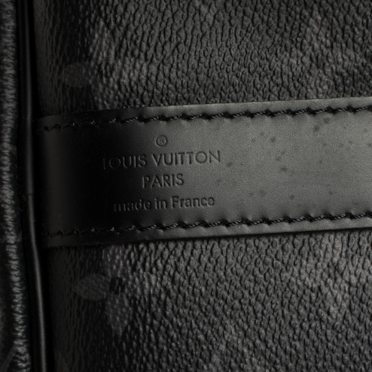 Pre Owned Louis Vuitton Monogram Eclipse Canvas and Leather Keepall Bandouliere 55 
