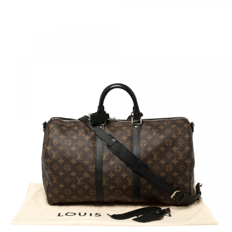 Pre Owned Louis Vuitton Monogram Canvas Keepall Bandouliere 45 Bag