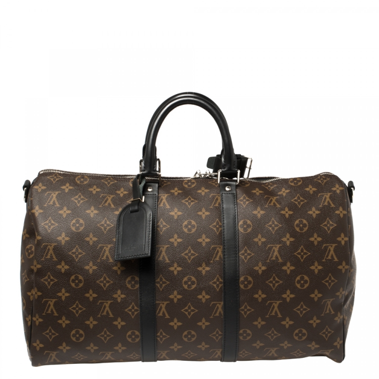 Pre Owned Louis Vuitton Monogram Canvas Keepall Bandouliere 45 Bag