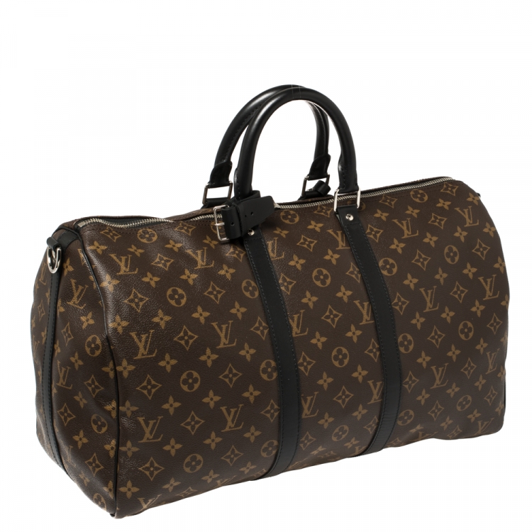 Pre Owned Louis Vuitton Monogram Canvas Keepall Bandouliere 45 Bag
