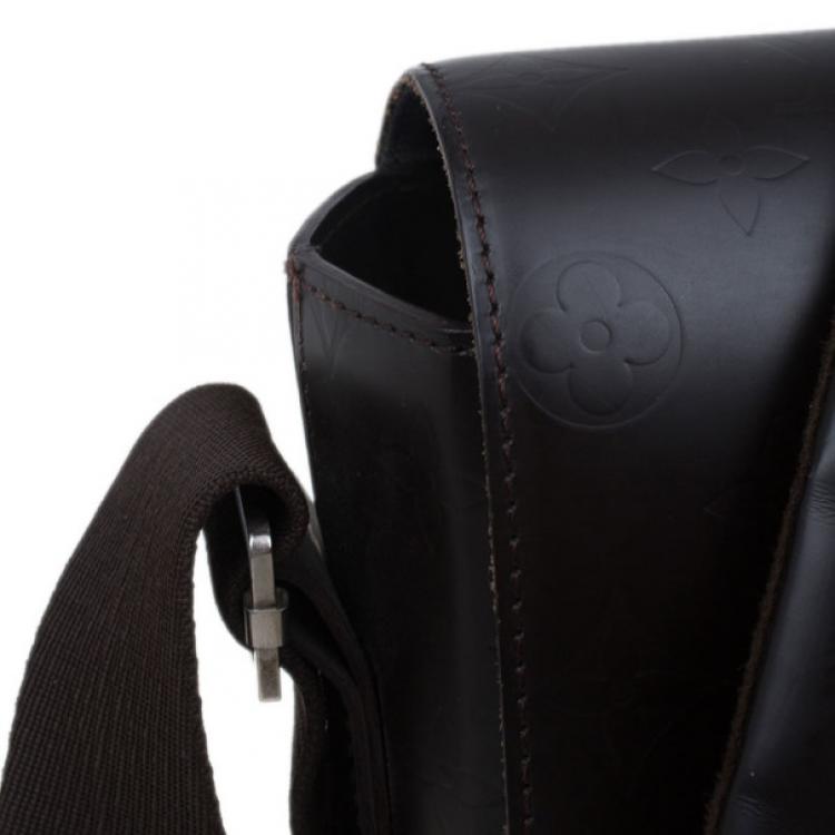 Pre Owned Louis Vuitton Brown Monogram Vernis Glace Fonzie Messenger Bag