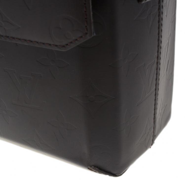 Pre Owned Louis Vuitton Brown Monogram Vernis Glace Fonzie Messenger Bag