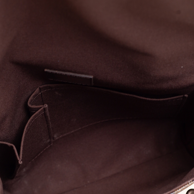 Pre Owned Louis Vuitton Damier Ebene Canvas Brooklyn PM Messenger Bag