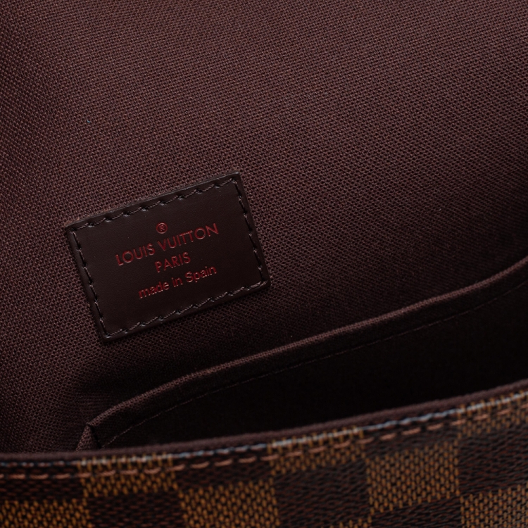 Pre Owned Louis Vuitton Damier Ebene Canvas Brooklyn PM Messenger Bag