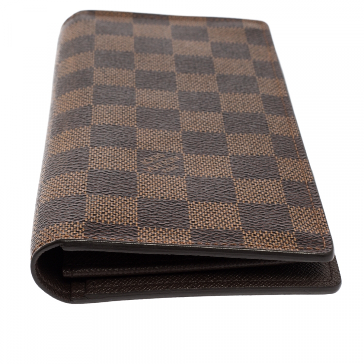 Pre Owned Louis Vuitton Damier Ebene Canvas Brazza Wallet