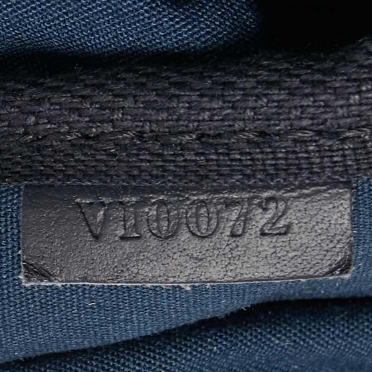 Pre Owned Louis Vuitton Navy Blue Mini Lin Maman Bag