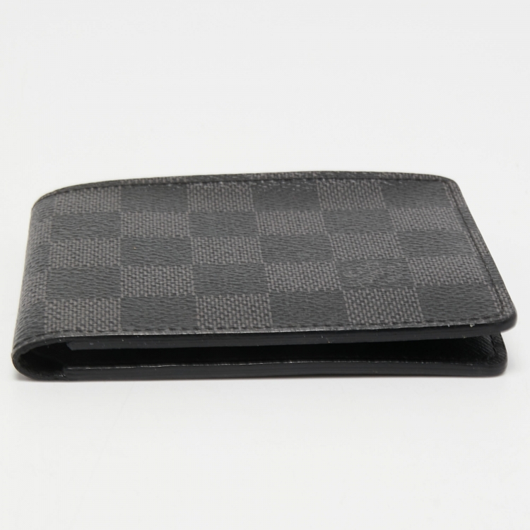 Pre Owned Louis Vuitton Damier Graphite Canvas Multiple Bifold Wallet
